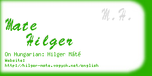 mate hilger business card